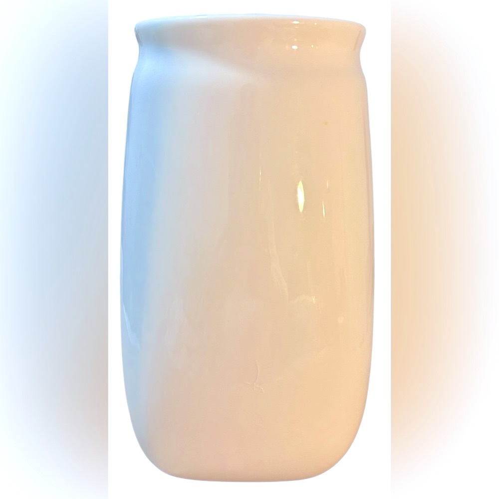 Pink Heart Paw Print Cream Colored Ceramic Vase✨NWOT✨ - Picture 3 of 7